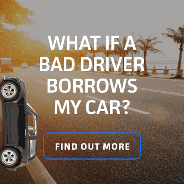 Question asking what if a bad driver borrows the car with Admiral blackbox insurance
