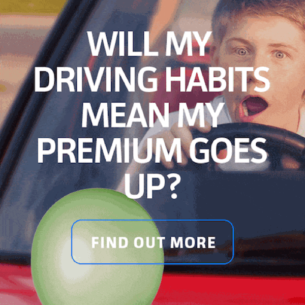 A worried child asking if driving habits mean an increase in premium for blackbox insurance